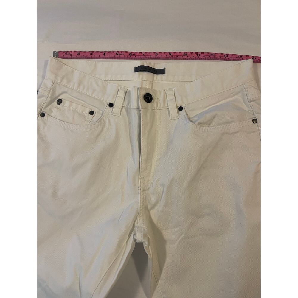 NWT: John Varvatos Woodward Slim Straight Jeans in White Size 30 - Picture 6 of 10